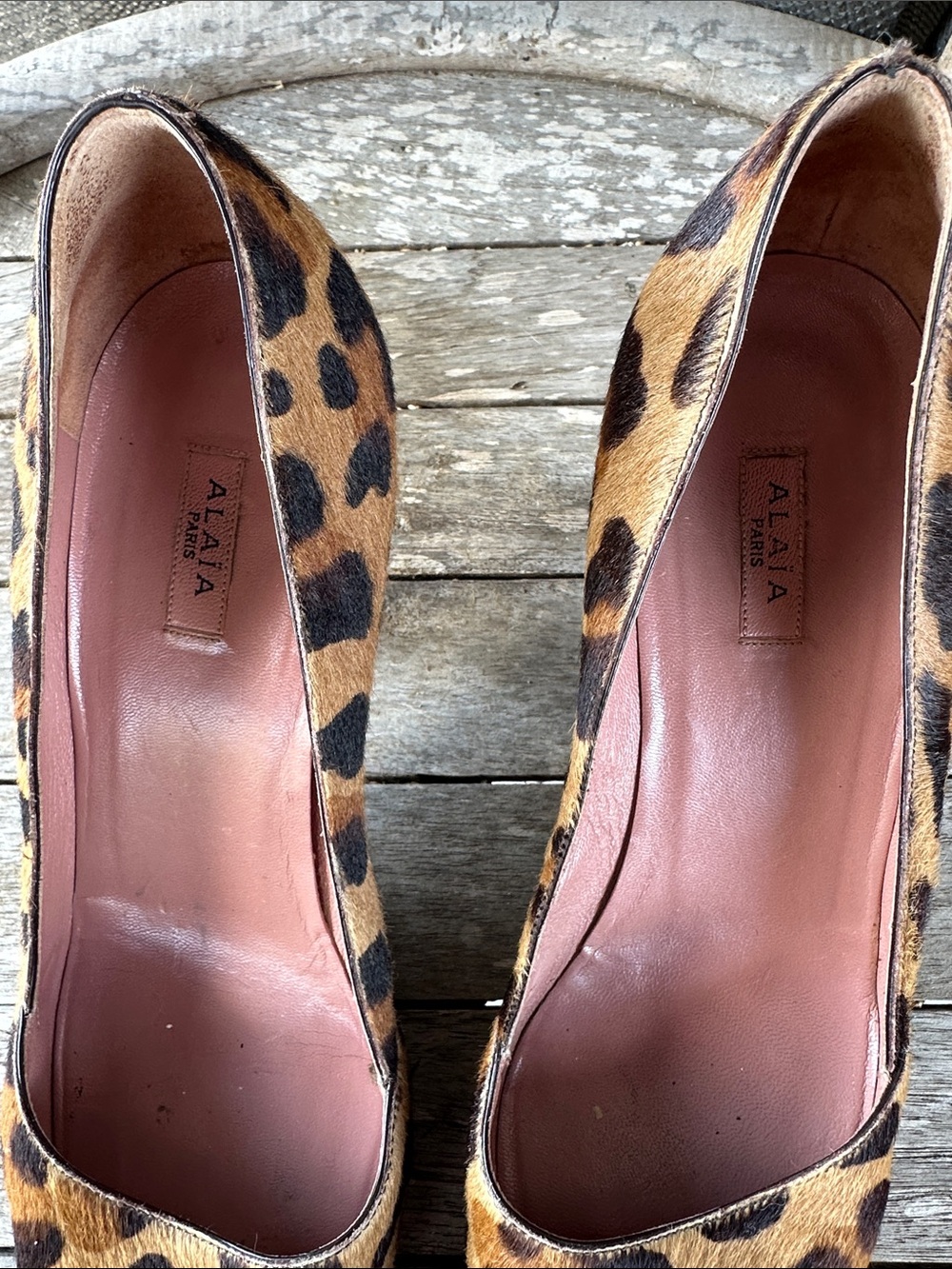 Azzedine Alaia Leopard-Pony hair Pointed-Toe Heels - Brown & Black 39 - Picture 4 of 15